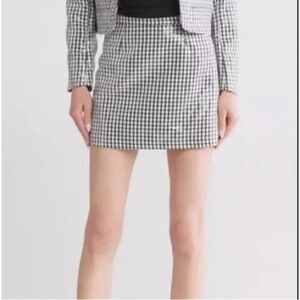 NWOT WAYF sequined Houndstooth Mini Skirt